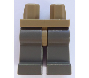 LEGO Dark Tan Minifigure Hips with Dark Gray Legs (3815 / 73200)