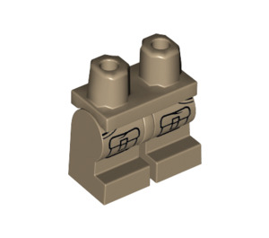 LEGO Tan foncé Minifigure Medium Jambes avec De Affronter Cargo Pockets (37364 / 66096)