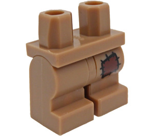 LEGO Mørkebrun Minifigur Medium Ben med Reddish Brun Patch (37364 / 101607)