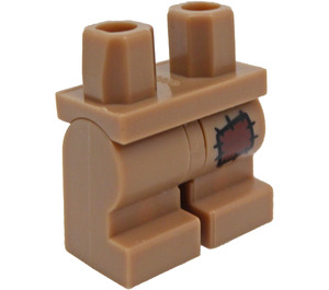 LEGO Dunkel Beige Minifigure Medium Beine mit Reddish Brown Patch (37364)