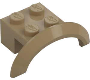 LEGO Mørkebrun Skærm Klods 2 x 4 x 1 med Hjul Hvælving (28579 / 98282)