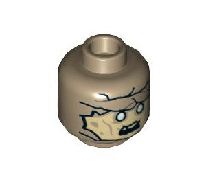 LEGO Dark Tan Mummy Head (Recessed Solid Stud) (3626 / 78637)