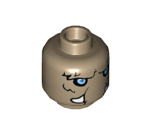 LEGO Dark Tan Mungus Minifigure Head (Recessed Solid Stud) (18014 / 20763)