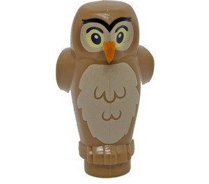 LEGO Dark Tan Owl with Tan Feathers and Orange Nose with Angular Features (92084 / 102028)