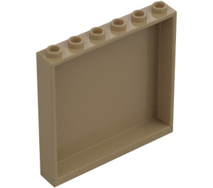 LEGO Tumma beige Paneeli 1 x 6 x 5 (35286 / 59349)