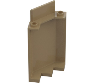 LEGO Dark Tan Panel 3 x 3 x 6 Corner Wall without Bottom Indentations (87421)