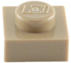 LEGO Dark Tan Plate 1 x 1 (3024)