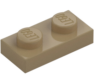 LEGO Dunkles Beige Platte 1 x 2 (3023 / 28653)