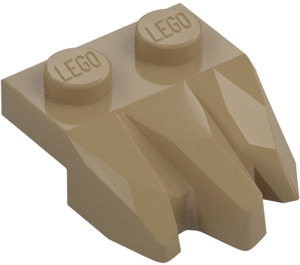 LEGO Dunkles Beige Platte 1 x 2 mit 3 Felsen Klauen (27261)