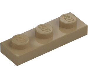 LEGO Mörk Gulbrun Platta 1 x 3 (3623)