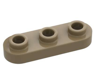 LEGO Dark Tan Plate 1 x 3 Rounded (77850)