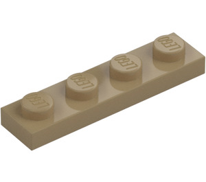 LEGO Donker zandbruin Plaat 1 x 4 (3710)