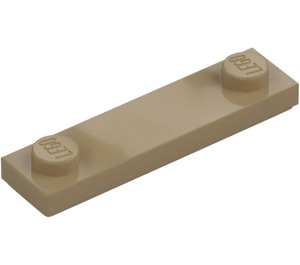 LEGO Dunkel Beige Platte 1 x 4 mit Zwei Noppen mit Nut (41740)