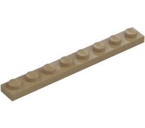 LEGO Dark Tan Plate 1 x 8 (3460)