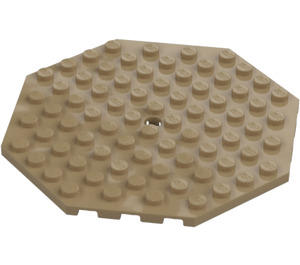 LEGO Ciemna opalenizna Talerz 10 x 10 Octagonal z Dziura (89523)