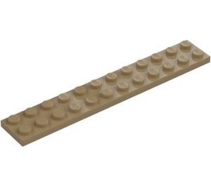 LEGO Tostado oscuro Placa 2 x 12 (2445)