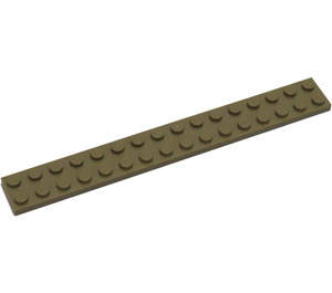 LEGO Dark Tan Plate 2 x 16 (4282)