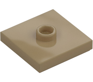 LEGO Dark Tan Plate 2 x 2 with Groove and 1 Center Stud (23893 / 87580)