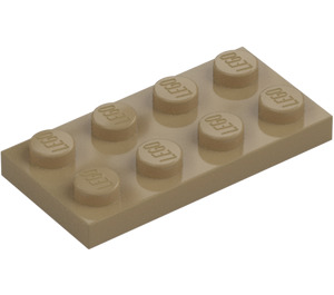 LEGO Donker zandbruin Plaat 2 x 4 (3020)