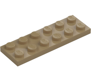 LEGO Tumma beige Levy 2 x 6 (3795)