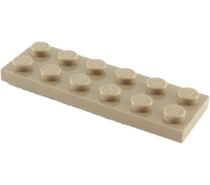 LEGO Tan foncé assiette 2 x 6 (3795)