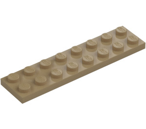 LEGO Mørkebrun Plade 2 x 8 (3034)