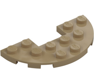 LEGO Beige scuro Piastra 3 x 6 Rotondo Metà Cerchio con Ritaglio (18646)