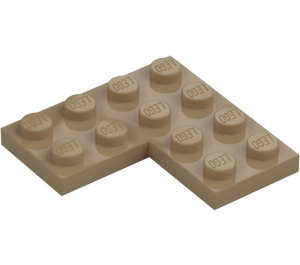 LEGO Tmavě žlutohnědá Deska 4 x 4 Roh (2639)