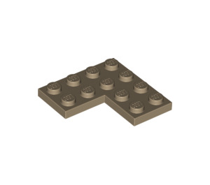 LEGO Tan foncé assiette 4 x 4 Coin (2639)