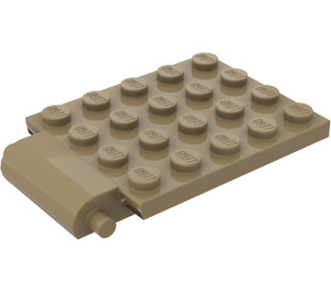 LEGO Dark Tan Plate 4 x 5 Trap Door Curved Hinge (30042)