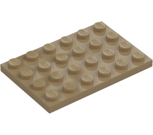 LEGO Dark Tan Plate 4 x 6 (3032)