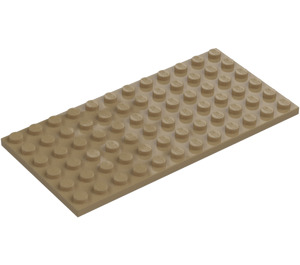 LEGO Dunkel Beige Platte 6 x 12 (3028)