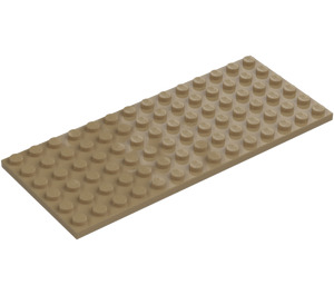 LEGO Tan Foncé assiette 6 x 14 (3456)