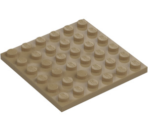 LEGO Dark Tan Plate 6 x 6 (3958)