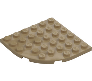 LEGO Tmavě žlutohnědá Deska 6 x 6 Kolo Roh (6003)