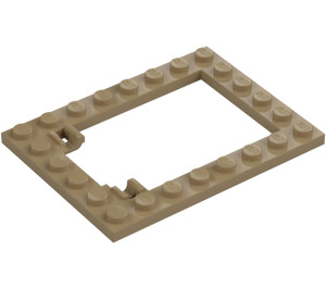 LEGO Dunkel Beige Platte 6 x 8 Trap Tür Rahmen Bündige Pin-Halter (92107)