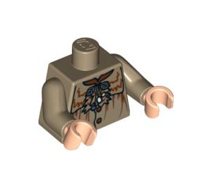 LEGO Dunkel Beige Professor Sprout Torso (973 / 76382)