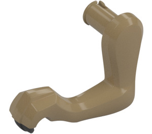 LEGO Mørk beige Raptor Venstre Arm med Svart Klør (20990 / 78407)