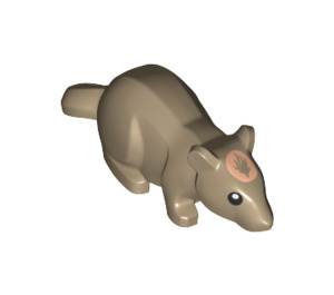 LEGO Dark Tan Rat with Flesh Pattern on Head (39413)