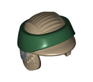 LEGO Dark Tan Rebel Commando Helmet with Dark Green Band (20895 / 102802)