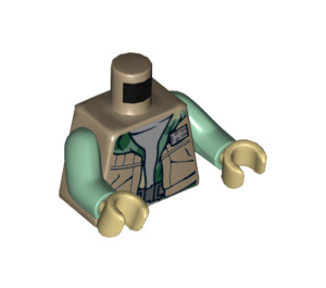 LEGO Dunkel Beige Rebel Soldier Torso mit Endor Camouflage (973 / 76382)