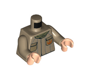 LEGO Mørkebrun Resistance Trooper med Resistance logo Minifig Torso (973 / 76382)