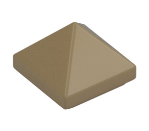 LEGO Beige scuro Pendenza 1 x 1 x 0.7 Piramide (22388 / 35344)