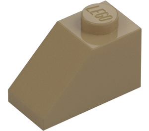 LEGO Beige scuro Pendenza 1 x 2 (45°) (3040 / 6270)