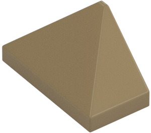 LEGO Dark Tan Slope 1 x 2 (45°) Triple with Inside Stud Holder (15571)