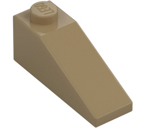 LEGO Mørk beige Skråning 1 x 3 (25°) (4286)