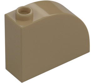 LEGO Donker zandbruin Helling 1 x 3 x 2 Gebogen (33243)