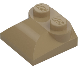 LEGO Tumma beige Luiska 2 x 2 Kaareva kaarevalla päällä (47457)