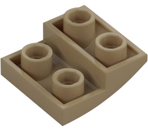 LEGO Tumma beige Luiska 2 x 2 x 0.7 Kaareva Käänteinen (32803)