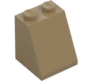 LEGO Mørk beige Skråning 2 x 2 x 2 (65°) med bunnrør (3678)